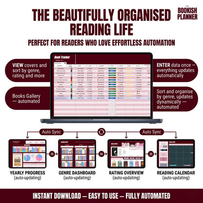 The Bookish Planner™:  Reading Journal For Excel And Google Sheets