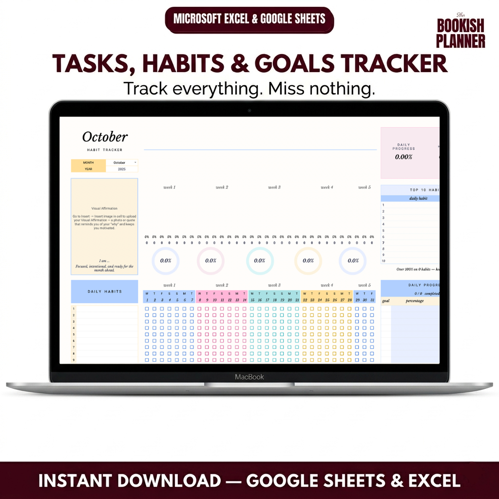 Tasks, Habits & Goals Tracker